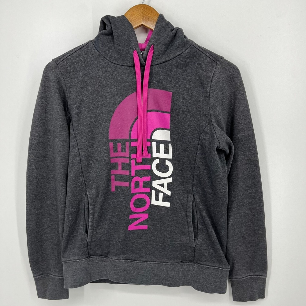 The North Face Hoodie Women's Size S Gray Pullover Drawstring Pocket Logo‎